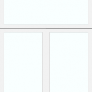 Double window with top leaf